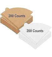Krijuess 400 Counts Cone Coffee Filters V01, Disposable Unbleached Natural Coffee Filters 1-2 Cup...