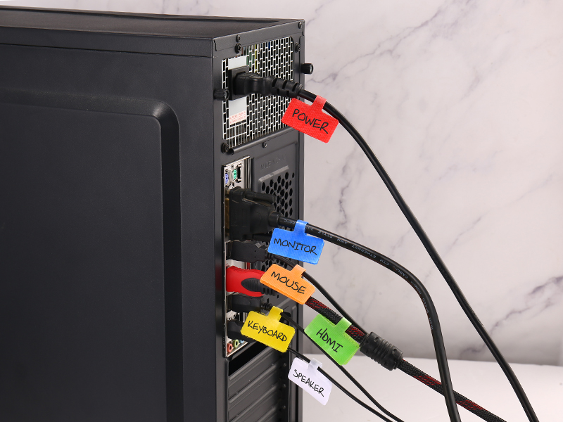 Trilancer Cable Cord Labels Large Size, for Organizing Wires and Identification
