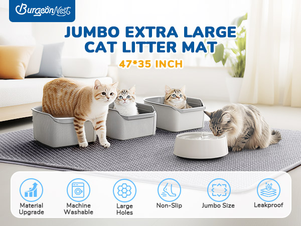 BurgeonNest Cat Litter Mat Extra Large