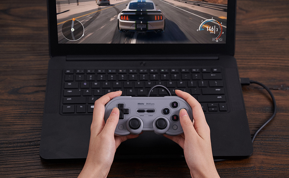 8Bitdo Sn30 Pro USB Wired Gamepad for Switch, Windows & Raspberry Pi(Gray Edition)