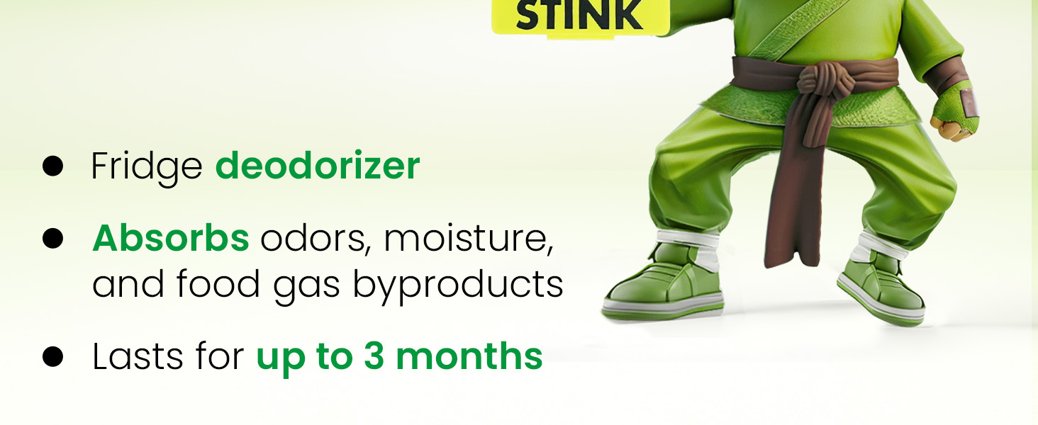 Fridge Deodorizer Absorbs Odors Moisture and Food Gas Byproducts Lasts for Up to a Year