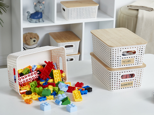 plastic storage bins