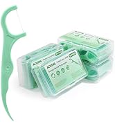 ACHSML Floss Picks 200 Count Portable Dental Floss Sticks For Teeth Cleaning Dual Function Dispos...