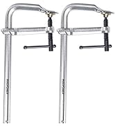 MAXPOWER Heavy Duty F Clamp 12-Inch x 4-3/4-Inch Throat (300 x 120mm Throat),Pack of 2