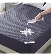 BEDLORE Waterproof Mattress Protector, Queen Size Noiseless Mattress Pad with Deep Pocket 6"-18" ...