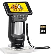 LINKMICRO LM013 Microscope for Kids, Portable Mini Microscope for Kids 8-12, Handheld Microscope ...