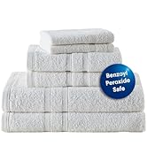 CLOROX Bleach Friendly Towel Set, Quick Dry 100% Cotton Highly Absorbent Lightweight, 2 Bath, 2 H...