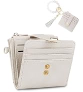 Sunpour Small Wristlet Wallets for Women Keychain Wristlet Wallet RFID Blocking Key Chain Wallet ...