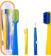 LA MIERE V-Shaped + U-Shaped Orthodontic Toothbrush Soft Bristle (2pcs) with Telescopic Intertoot...
