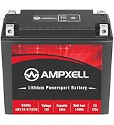 YTX20L-BS Lithium Motorcycle Battery 12V 720A 12Ah Replacement ETX20L Powersport Battery, Motorcy...