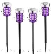 4Pack Solar Bug Zapper Outdoor Mosquito Repellent Outdoor,Waterproof Mosquito Zapper for Outside,...