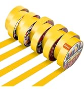 RED WOLF 10 Pack Yellow Electrical Tape 3/4 Inch x 66 Ft Industrial Grade UL/CSA Listed 7 Mil Thi...