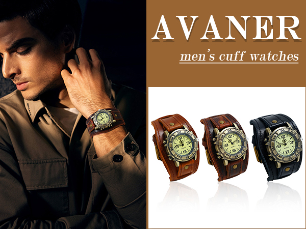 leather cuff watch
