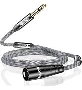 RIKSOIN XLR to 1/4 Cable,6.35mm TRS to XLR Balanced Interconnect Cord Patch Cable for Speakers,Au...
