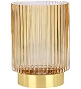 Tiita Glass Makeup Brush Holder Organizer - Crystal Clear Desktop Stationery Storage for Cosmetic...