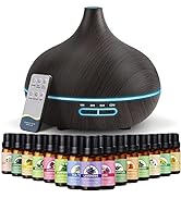 SACATR Essential Oil Diffusers,550ml Oil Diffuser with 15x10mL Essential Oils,Aromatherapy Diffus...