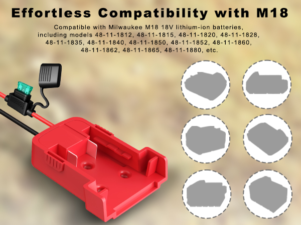 milwaukee m18 battery adapter