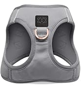 The DOGISTRY - SoHo Dog Harness - Steel - Award-Winning Luxe No-Pull Design - Crafted for Style, ...