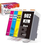 ejet Compatible 902XL Ink Cartridges Replacement for HP 902XL 902 XL HP 902 Ink Cartridges (Newes...