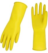 Vgo... 10-Pairs Reusable Household Gloves, Rubber Dishwashing gloves, Extra Thickness, Long Sleev...