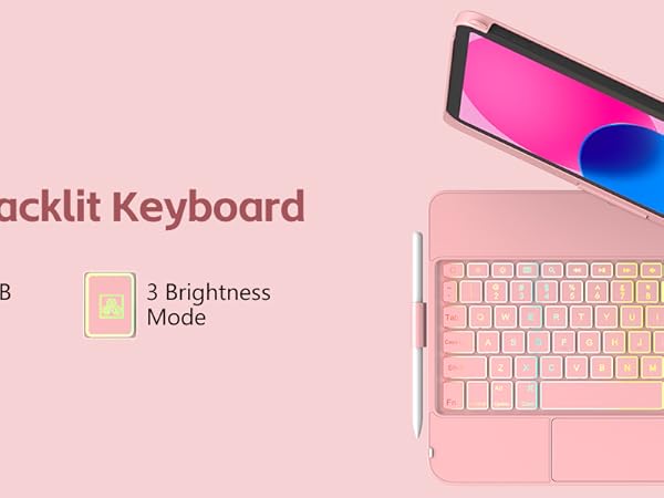 ipad a16 case with keyboard,ipad 10th generation case with keyboard,a16 ipad case with keyboard