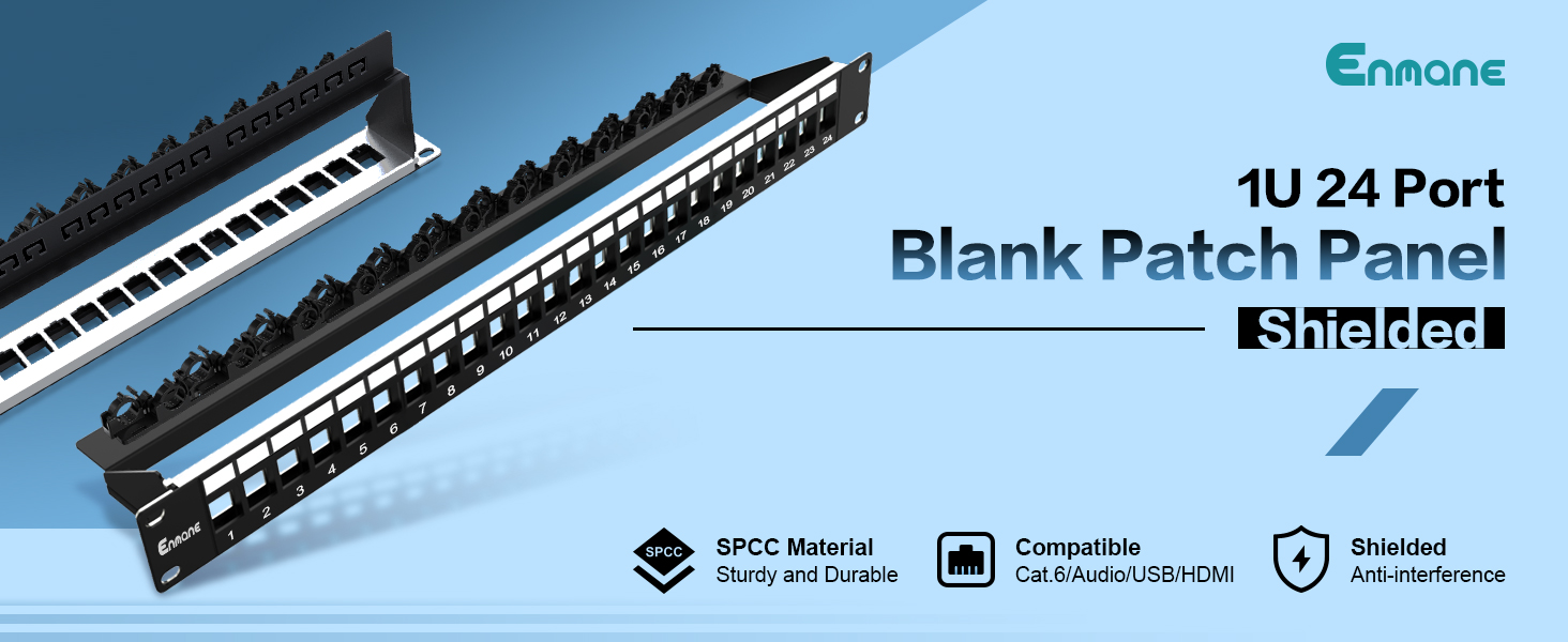 24Port blank keystone patch panel