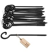 ASZUNE Screw Hooks for Hanging 9in,Ceiling Hooks 20Pcs Screw-in Hooks,Birds House Christmas Light...