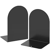 ALOTCHE Bookends 1 Pair, Metal Round Book Ends, Bookends for Shelves, Book Ends for Desk, Book En...