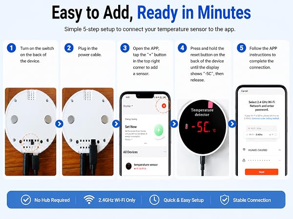 smart thermometer with probetemperature alarm for freezer