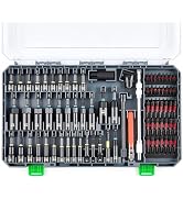 Magnetic Impact Nut Driver Set, Metric & SAE Driver Bit Set with Socket Adapters, Bit Holder, Win...