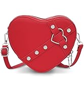 WisePoint Heart Shaped Bag, PU Leather Small Crossbody Bags Heart Shaped Crossbody Purse, Heart P...