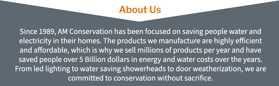 AM Conservation has been focused on saving people water and electricity in their homes.