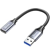 USB C Female to USB Male Adapter, USB A to USB C Cable Adapter with 10Gbps Data Transfer and Char...