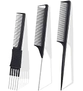 TsMADDTs Rat Tail Combs for Women and Men, 3PCS Hair Combs Set for Braiding, Parting, Styling, Fi...
