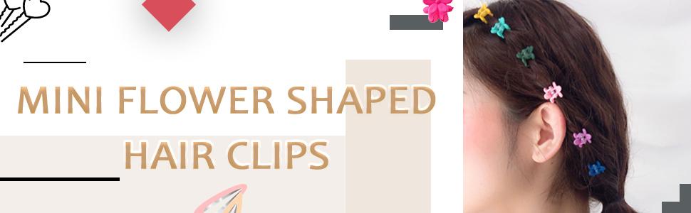 Mini Flower Shaped Hair Clips