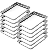 CEKEE Baking Sheet Set of 12, Stainless Steel 16 Inche Cookie Sheets for Baking, Baking Sheet Pan...