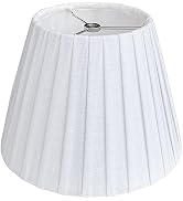 TOOTO STAR Small Lamp Shade, White Pleated 6x10x7.5inch Bell Shade for Table Lamps, Floor Lamps a...