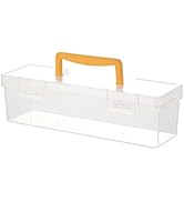 Vidifor Plastic Portable Container with Handle, Art Craft Sewing Storage Box with Latching Lid fo...