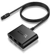 LiNKFOR Optical Cable Splitter 1x3 SPDIF Toslink with 1PCS Optical Audio Cable Toslink Splitter 1...