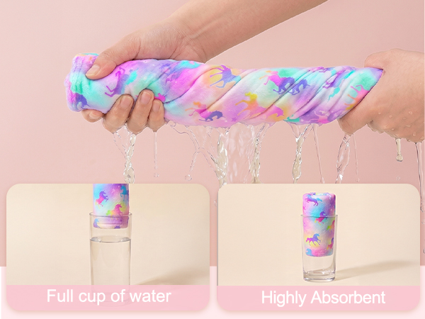 Microfiber Hair Towel Wrap for Kids 2 Pack