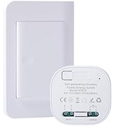 Kimrog Battery-Free Wireless Light Switch,No Wiring Needed,Remote Control for Lights & Fans,100-F...