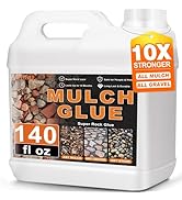 Rock Glue for Landscaping, 140 fl oz – Strong Gravel Binder & Stone Adhesive for Walkways, Patios...