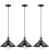 Licperron Industrial Pendant Light E26 E27 Base, Vintage Hanging Pendant Lights Retro Pendant Lig...