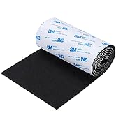 VOCOMO Felt Furniture Pads, Non Slip Self Adhesive Cuttable Felt Strips Black Heavy Duty Felt Str...