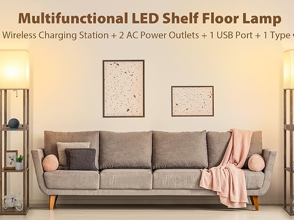 shelf floor lamp