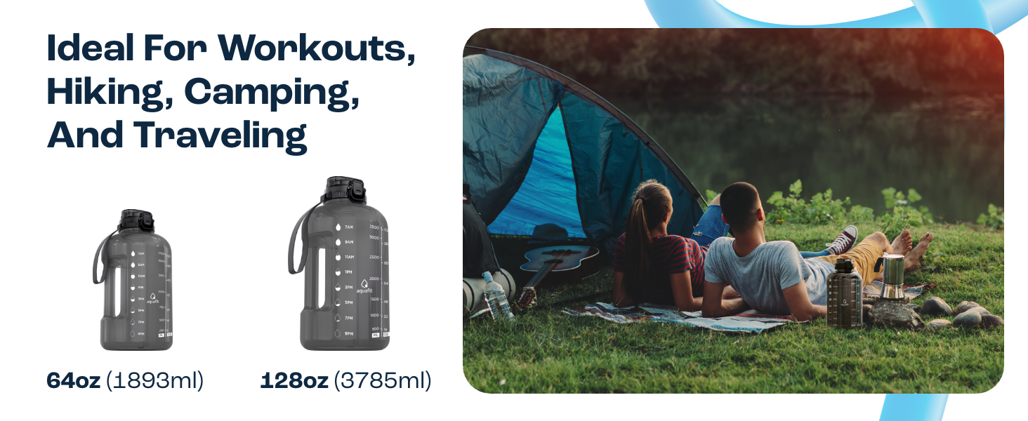aquafit pp bottle being used for working out, traveling
