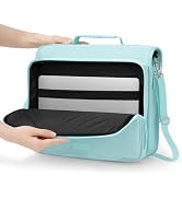SUNEE Zipper Binder 3 Ring 2-Inch in Sky Blue Features a Shoulder Strap, 13 Inch Laptop Pocket, w...