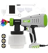 Huepar Tools SG550 Paint Sprayer, HVLP Electric Spray Gun (1000ml/4 Metal Nozzles/3 Patterns), Ea...
