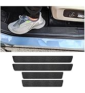 4PCS Car Door Sill Protector,Carbon Fiber Sport Threshold Anti-Scratch Sticker Door Edge Protecti...