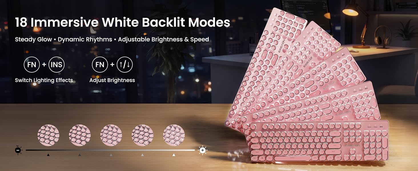 typewriter keyboard wireless gaming keyboards